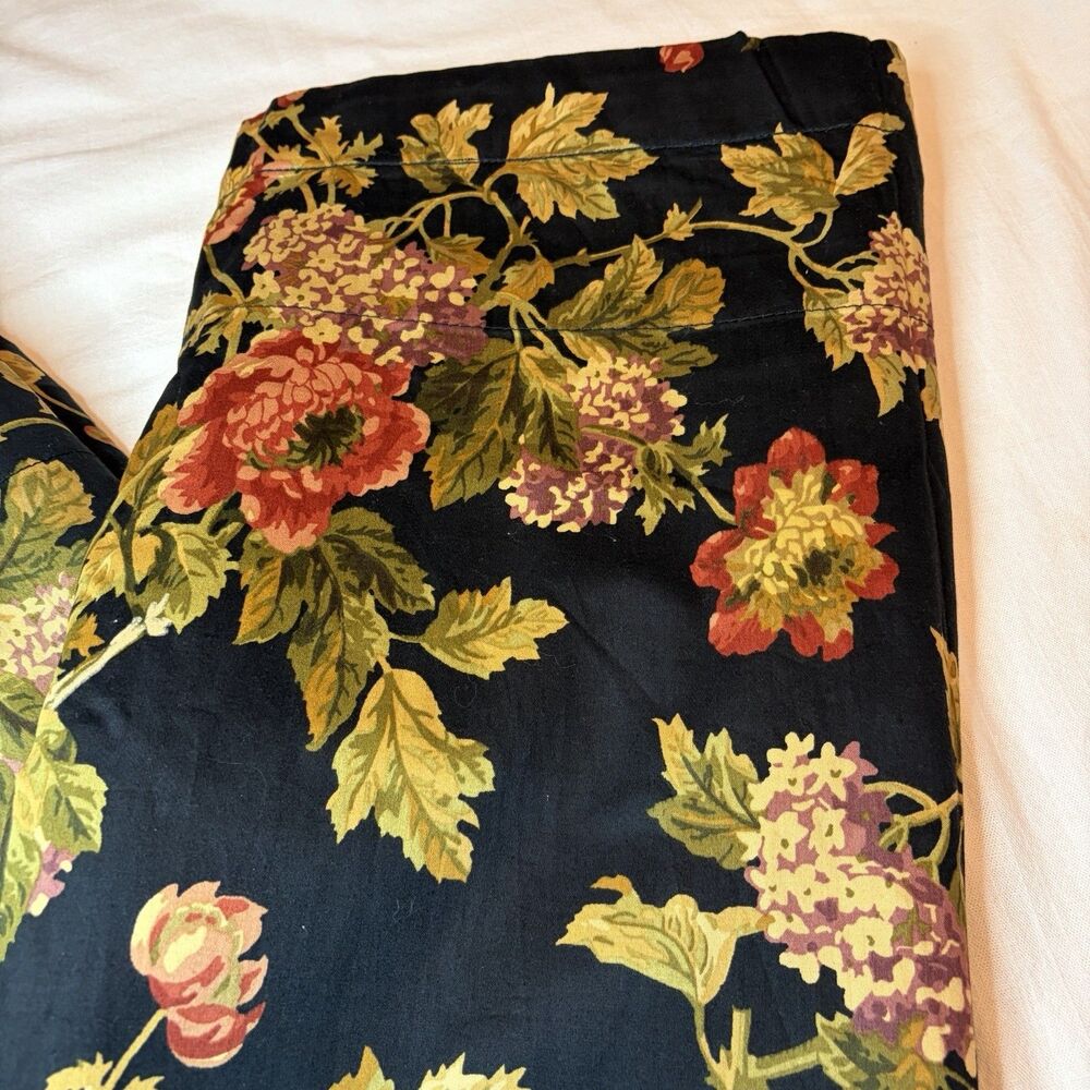 Custom Waverly Harbor Square Floral Lined Drape 2 Cotton Curtain Panels 41”x 83” - Picture 4 of 6